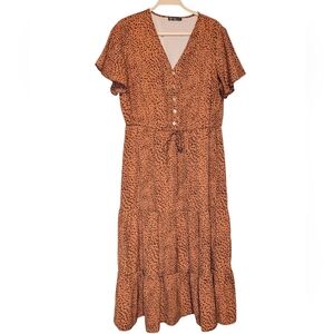 Women's Brown Button-Down Dress
